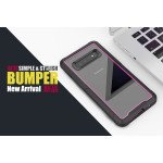 Wholesale Galaxy S10 Clear Dual Defense Case (Hot Pink)